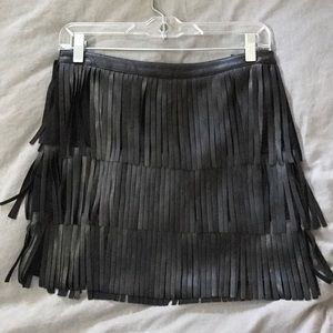 HM: Black Fringe Skirt